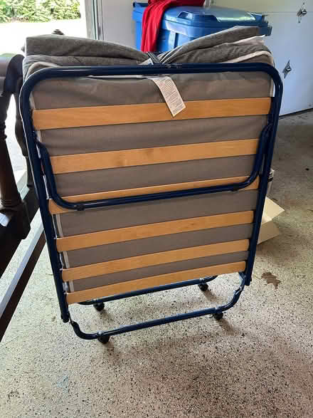 Photo of free Bed frame, Queen Anne chair, bed (Madison) #1