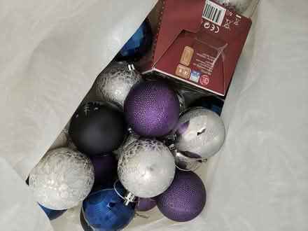 Photo of free 6ft Christmas tree, baubles, LED lights and battery operated sign (Sefton L31) #2