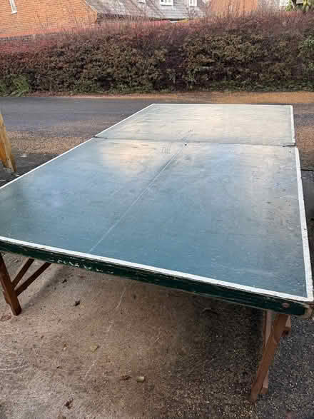 Photo of free Wooden full size table tennis table (Throop) #1
