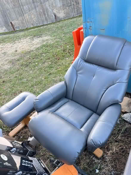 Photo of free Recliner and foot rest (Oradell) #1