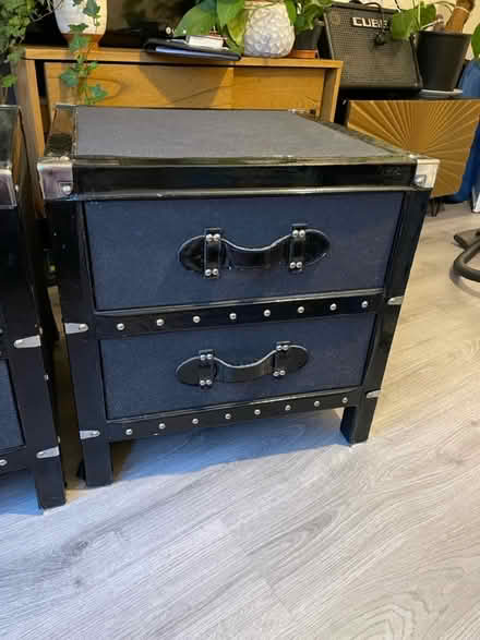 Photo of free 2 felt grey black leather drawers (Kingston KT1) #4