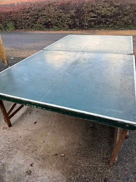 Photo of free Wooden full size table tennis table (Throop) #2
