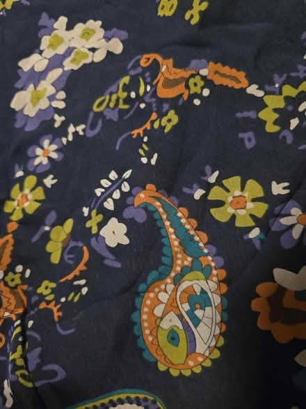Photo of free Navy Paisley Ruffle Dress (Medium) (West 7th) #4