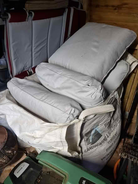 Photo of free Garden rattan sofa table & cushions (St Austell) #4