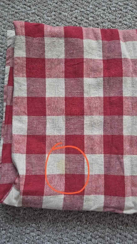 Photo of free Ikea red gingham table cloth (Figge's Marsh CR4) #3