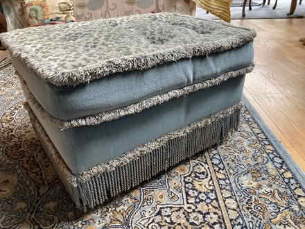 Photo of free Blue Pouffe on castors (Penrith CA11) #1