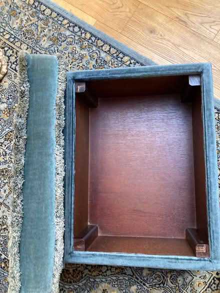 Photo of free Blue Pouffe on castors (Penrith CA11) #2