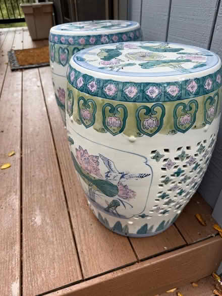 Photo of free Ceramic garden stools / end tables (West Pleasanton) #2