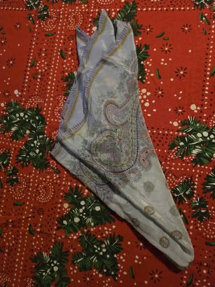 Photo of free Light Blue Paisley Scarf (West 7th) #1
