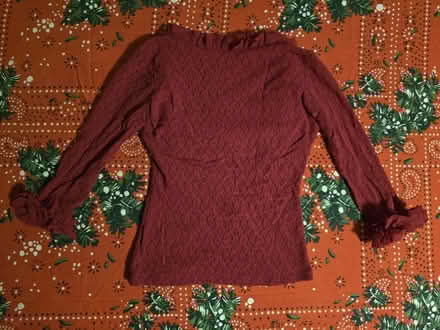 Photo of free Lacy Red Ruffle Blouse (Small) (West 7th) #2