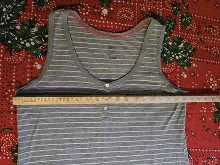 Photo of free Gray & White Striped Maxi Dress (L) (West 7th) #3