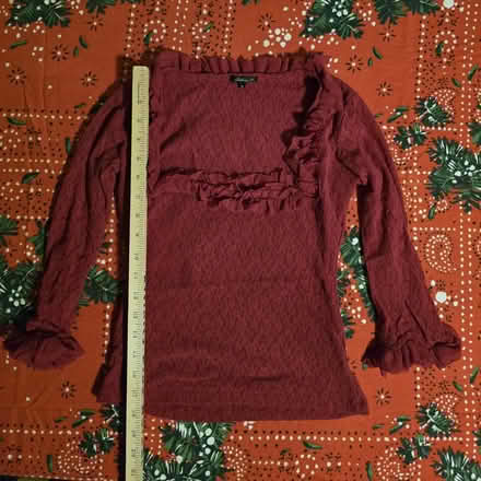 Photo of free Lacy Red Ruffle Blouse (Small) (West 7th) #3