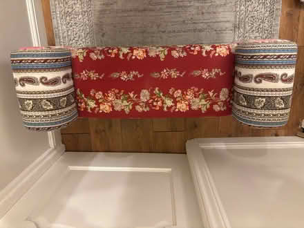 Photo of free Upholstered long seat/stool with arms (Rose Hill OX4) #2