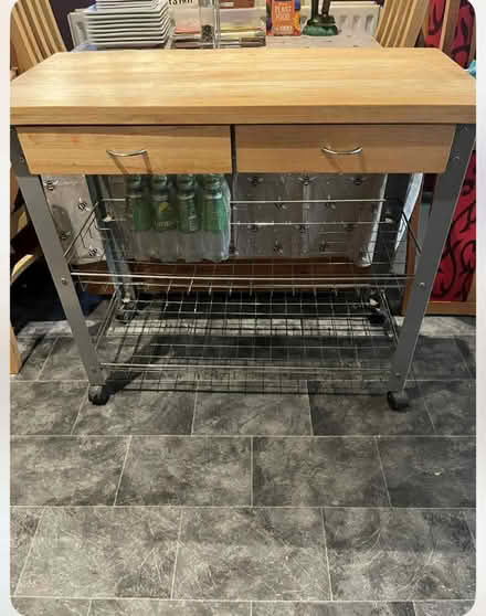 Photo of free Veg rack with butchers block (block never used) (Heysham LA3) #1