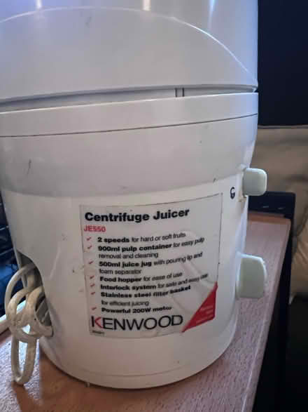 Photo of free Kenwood Centrifuge Juicer JE550 (Lambs Green RH12) #2
