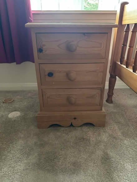 Photo of free Solid pine bedside drawers (Marlow SL71GN) #2