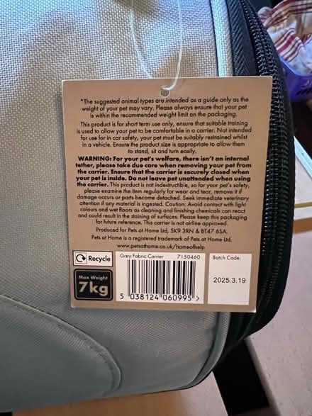 Photo of free Brand new pet carrier (Lambs Green RH12) #4
