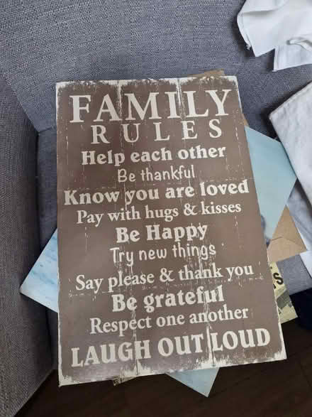 Photo of free Family Rules Board (Romford RM3) #1