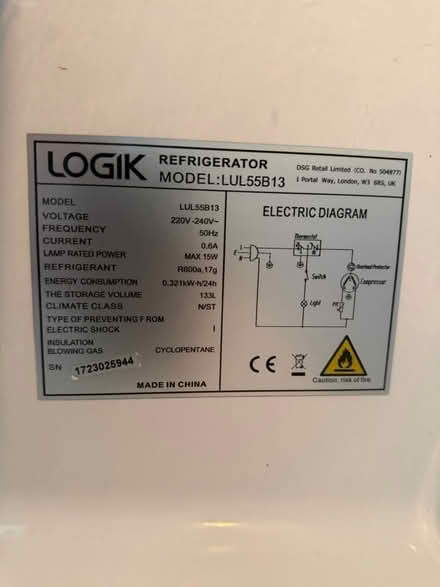 Photo of free Under counter fridge (Bellingham) #2