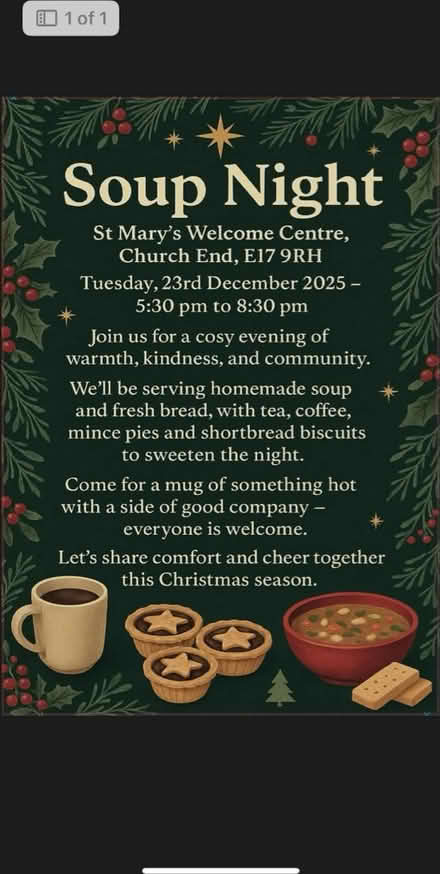 Photo of free soup night (E17) #1