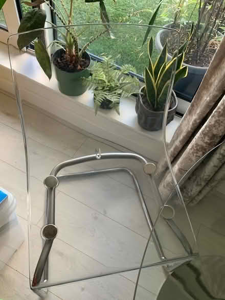 Photo of free 2 ikea Tobias chairs 1 round glass topped dining table (Greenwich SE10) #4