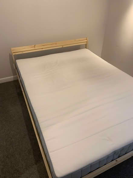 Photo of free double bed frame with mattress (Silverknowes, Edinburgh EH4) #1