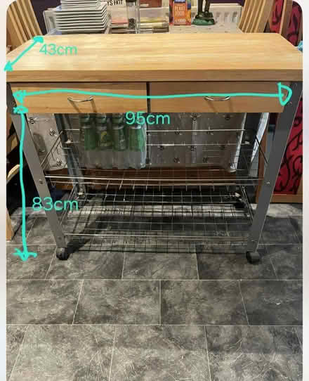 Photo of free Veg rack with butchers block (block never used) (Heysham LA3) #2