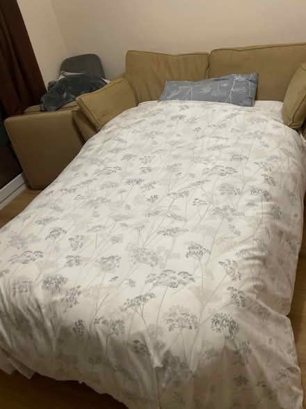 Photo of free Sofa bed ochre very comfy (Bowers Gifford SS17) #2