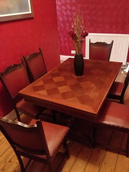 Photo of free Solid wood table + 6 chairs (whiteinch, G14) #1