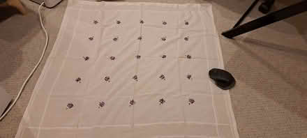 Photo of free Hand embroidered v small tablecloth (Benfield Valley BN41) #2