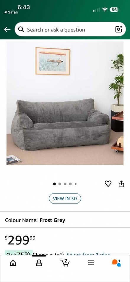 Photo of free Head board and bean bag chair (Meadowvale) #2