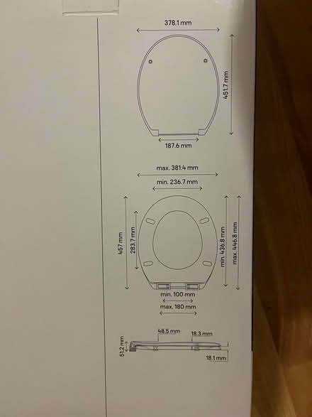 Photo of free New Toilet seat (AL7 Haldens, WGC) #2