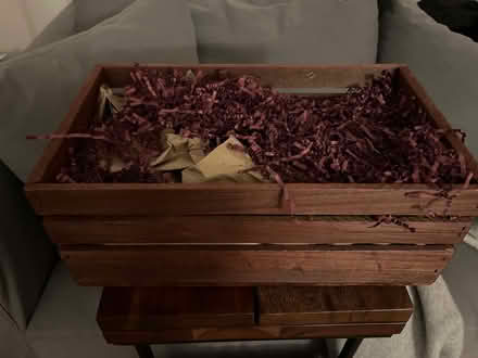 Photo of free 15” x 8” x 6” crate for gifting (Near Suburban Hospital) #1