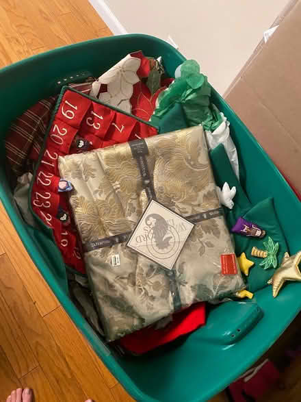 Photo of free 2 bins of Xmas stuff (Los Altos, CA) #1