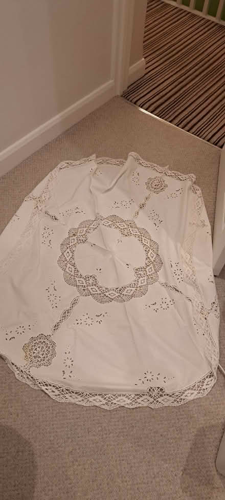 Photo of free My grandma's old tablecloth (Benfield Valley BN41) #1