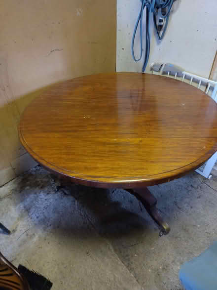 Photo of free Wooden round dining table (Sutton Courtenay OX14) #1