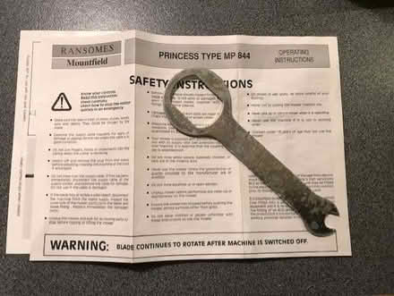 Photo of free Mountfield mower spanner (Brookhouse LA2) #1