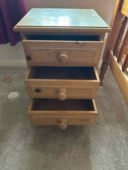 Photo of free Solid pine bedside drawers (Marlow SL71GN) #3