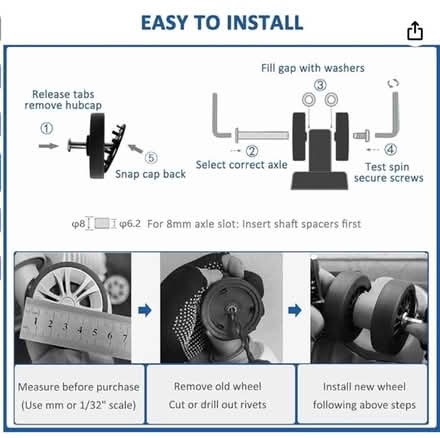 Photo of free Replacement Spinner Wheels (South Hill) #3
