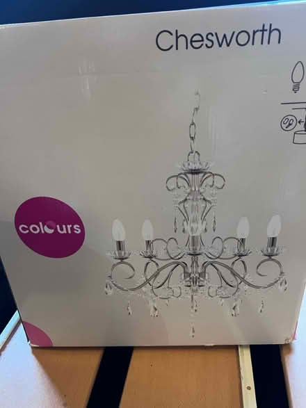 Photo of free Chesworth metal & glass chandelier (Lambs Green RH12) #1