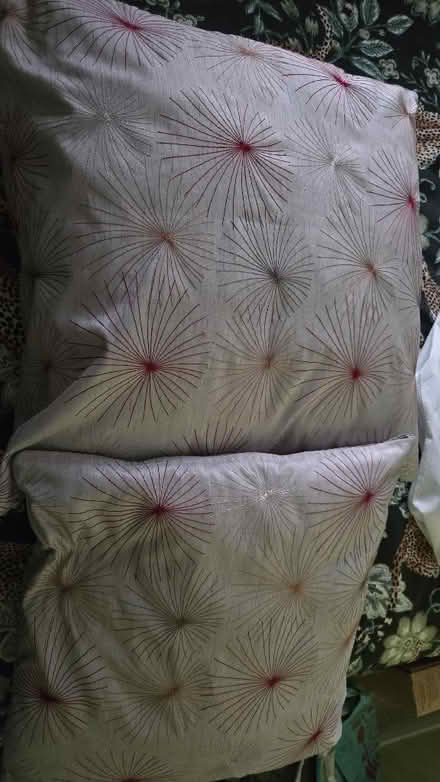 Photo of free 2 grey/silver cushions (Lechlade GL7) #1