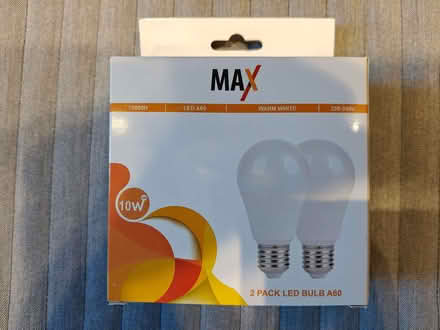 Photo of free Two new bulbs, LED A60, 10W, 900 lumen, warm white 3000K (Golders Green NW11) #1