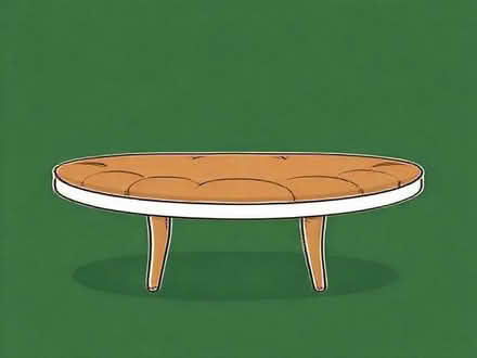 Photo of free brown leather half moon console table (Moor Allerton LS17) #1