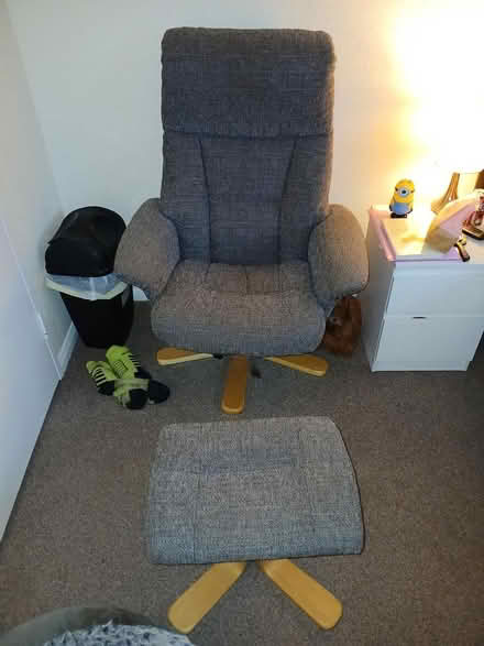 Photo of free Reclining chair and foot stool (HR1) #3