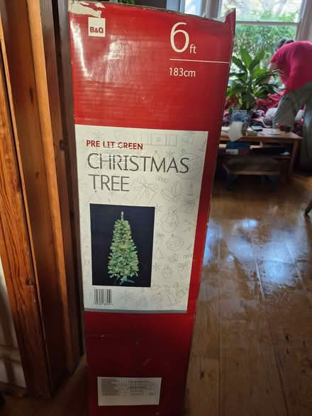 Photo of free 183 cm artificial green Christmas tree (West Hampstead NW6) #1