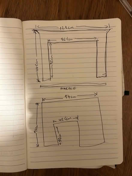 Photo of free Fireplace marble surround (Bure park OX26) #2