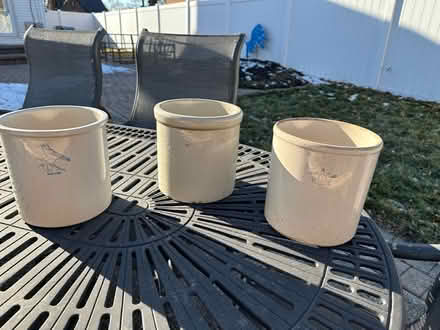 Photo of free Antique Butter crocks (9 Mile and Pinecrest) #1
