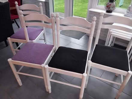 Photo of free 4 white chairs (Writtle) #1