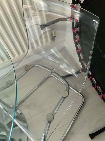 Photo of free 2 ikea Tobias chairs 1 round glass topped dining table (Greenwich SE10) #2