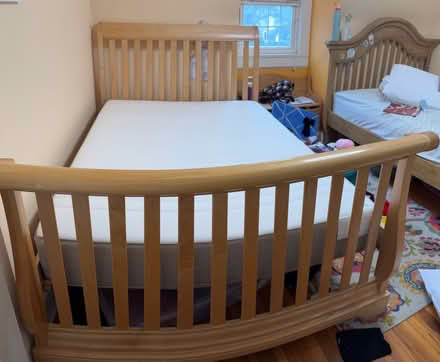 Photo of free Full Sized Wood Bed Frames (Fleetwood NY) #2